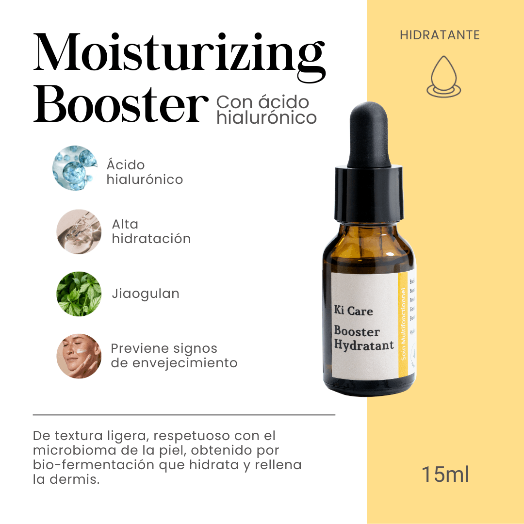 Moisturizing Booster con Ácido Hialurónico y Jiaogulan Hidratante que Previene signos de envejecimiento