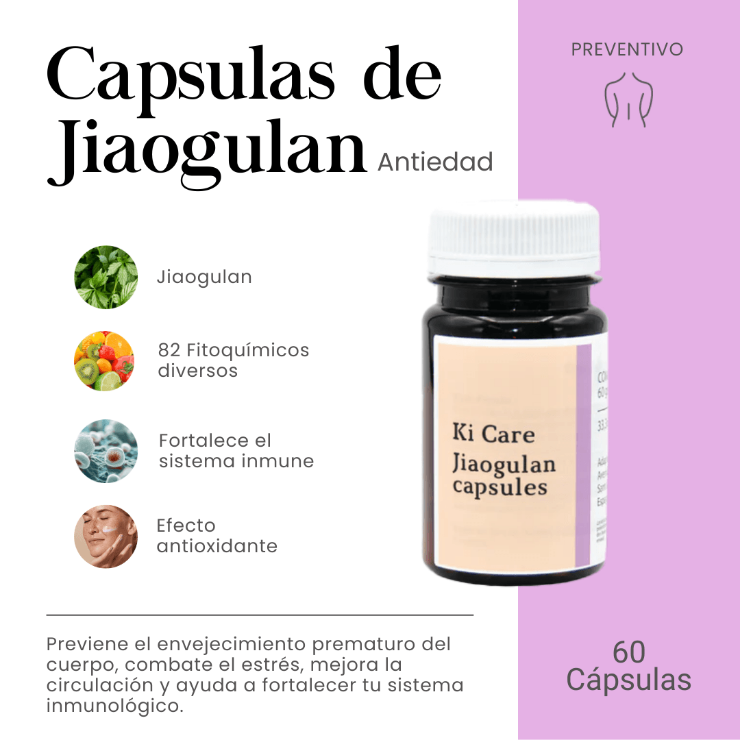 Capsulas de Jiaogulan para fortalecer el sistema inmune y con efecto antioxidante