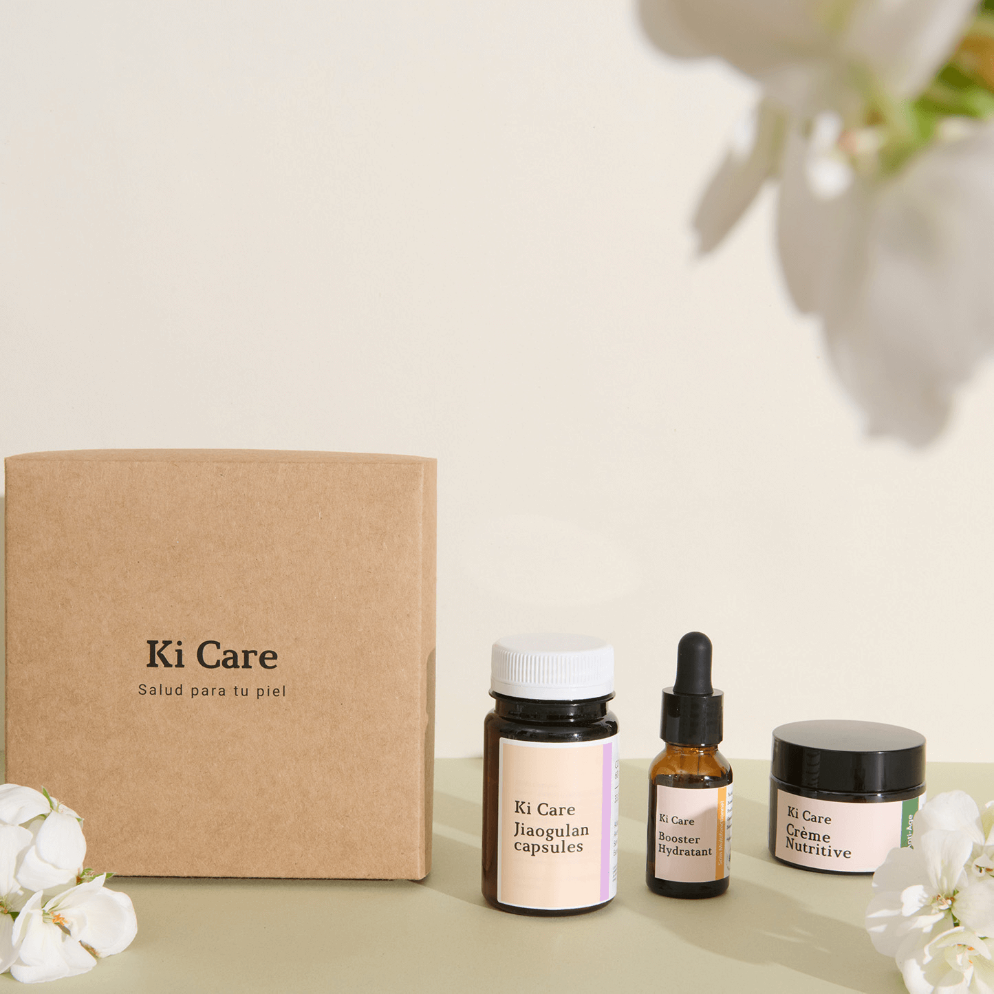 Caja de Regalo: Serum Hidratante, Crema Nutritiva y Capsulas de Jiaogulan