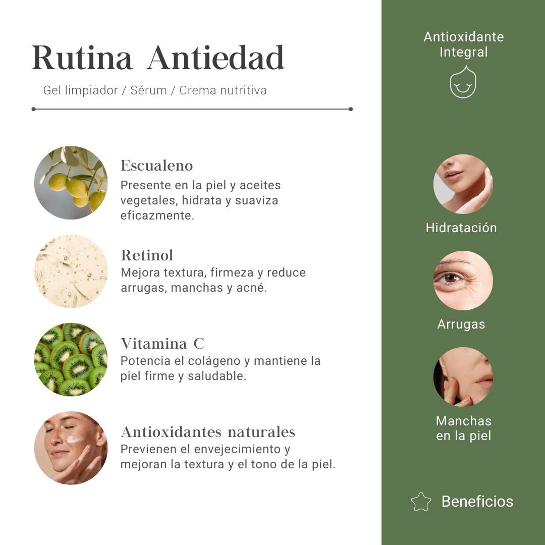 Rutina Antiedad Antioxidante Integral