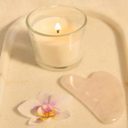 Gua Sha Facial de Cuarzo Rosa