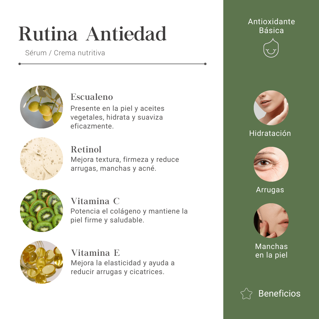 Rutina Antiedad Antioxidante Básica